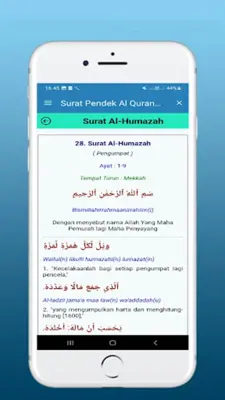 Surat Pendek Al Quran Latin Dan Terjemahan android App screenshot 9